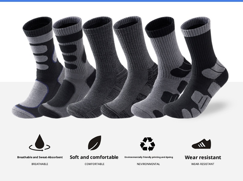 ActiveGo ActiveGo Junmeilong COOLMAX Cool Outdoor Sports Breathable Thickened Hiking Dry And Comfortable Trail Trekking Socks_voghion.com