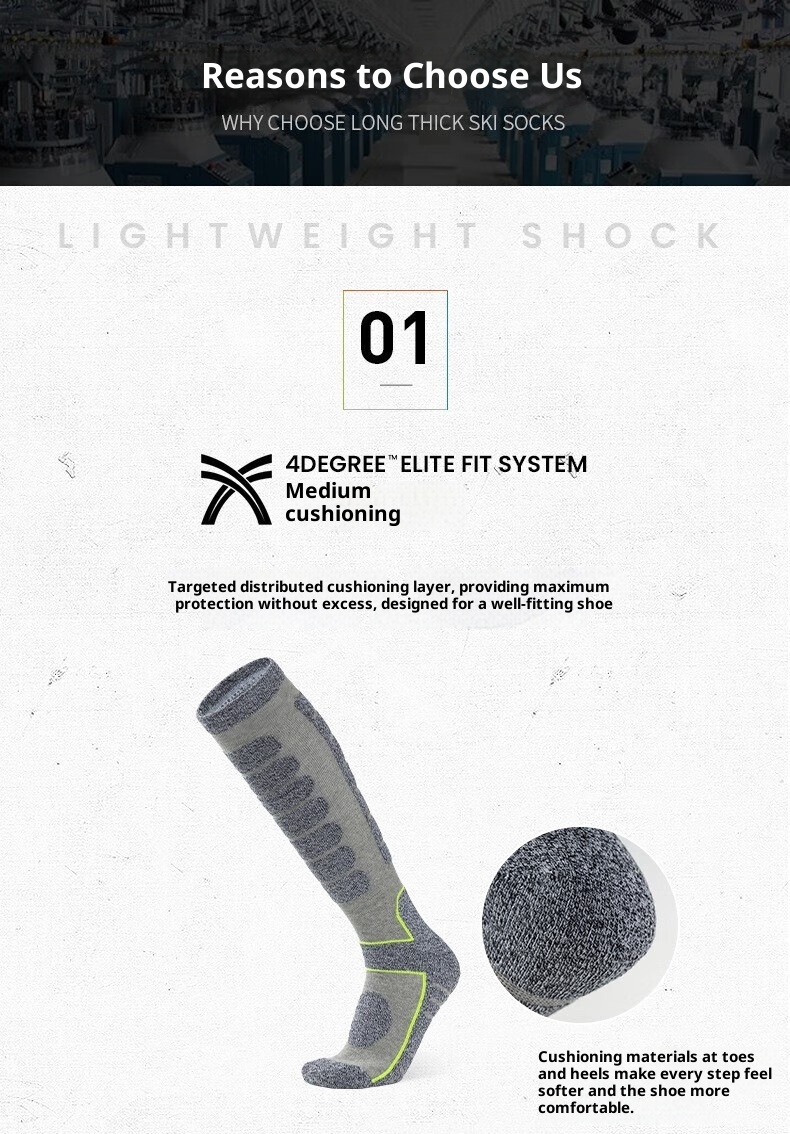 ActiveGo ActiveGo Sci da neve professionale per uomo e donna, tubo lungo alto, fondo in asciugamano spesso per alpinismo ed escursionismo all'aperto_voghion.com