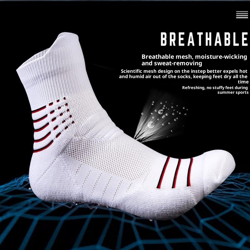 ActiveGo Herren-Outdoor-Sportsocken aus dickem Frottee mit Polsterung, ideal zum Laufen, Basketballspielen, Radfahren und Wandern, schweißabsorbierend_voghion.com