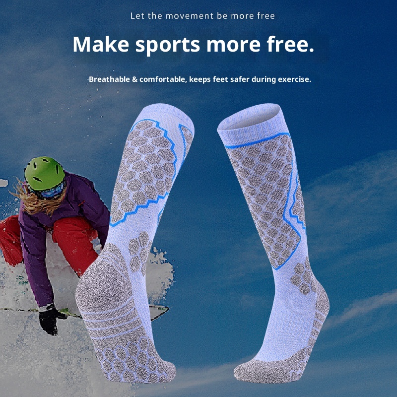 ActiveGo ActiveGo Professional Women's Combed Cotton Outdoor Sports Hiking Towel Bottom Thickened Ski Socks Winter Warmth_voghion.com