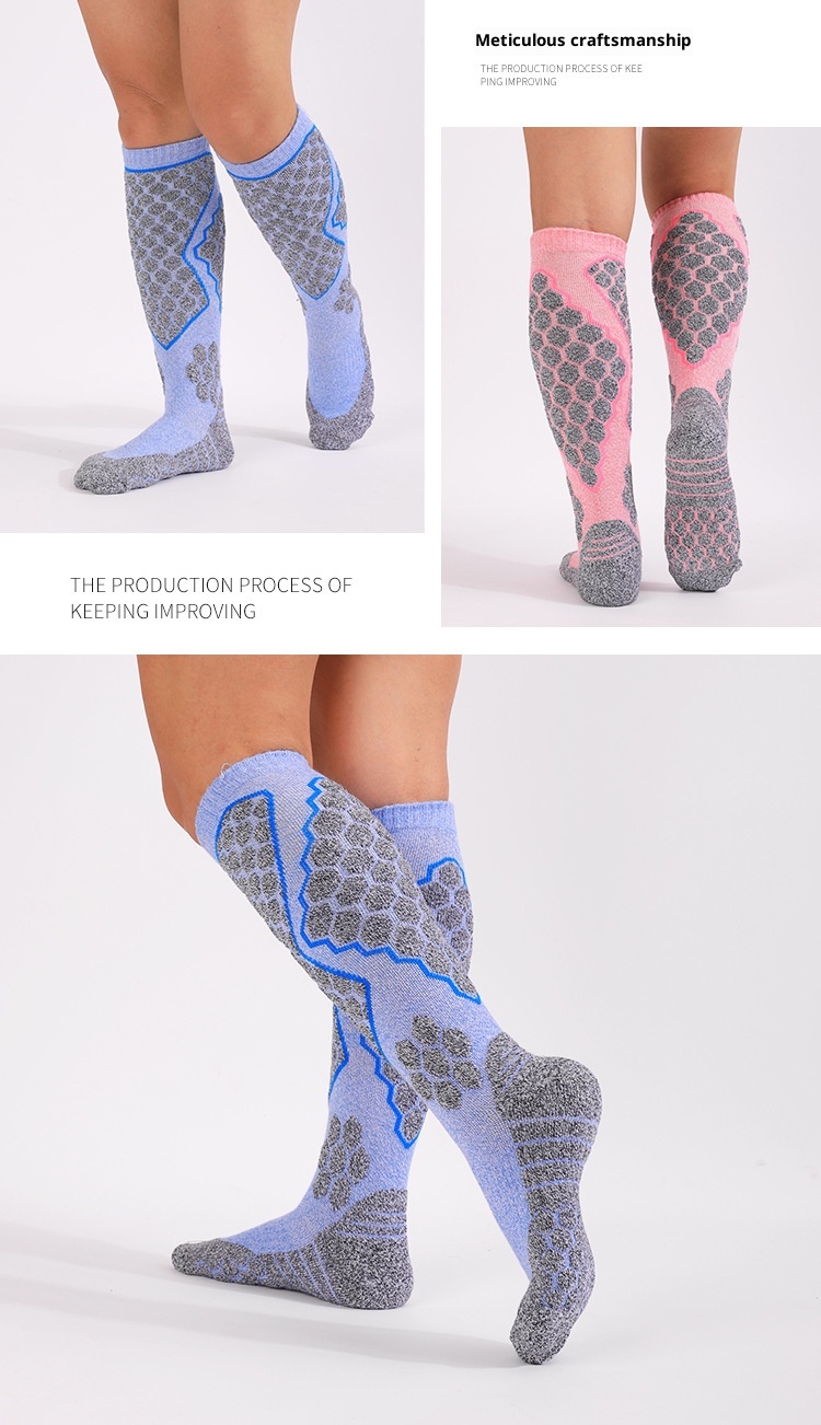 ActiveGo ActiveGo Professional Women's Combed Cotton Outdoor Sports Hiking Towel Bottom Thickened Ski Socks Winter Warmth_voghion.com