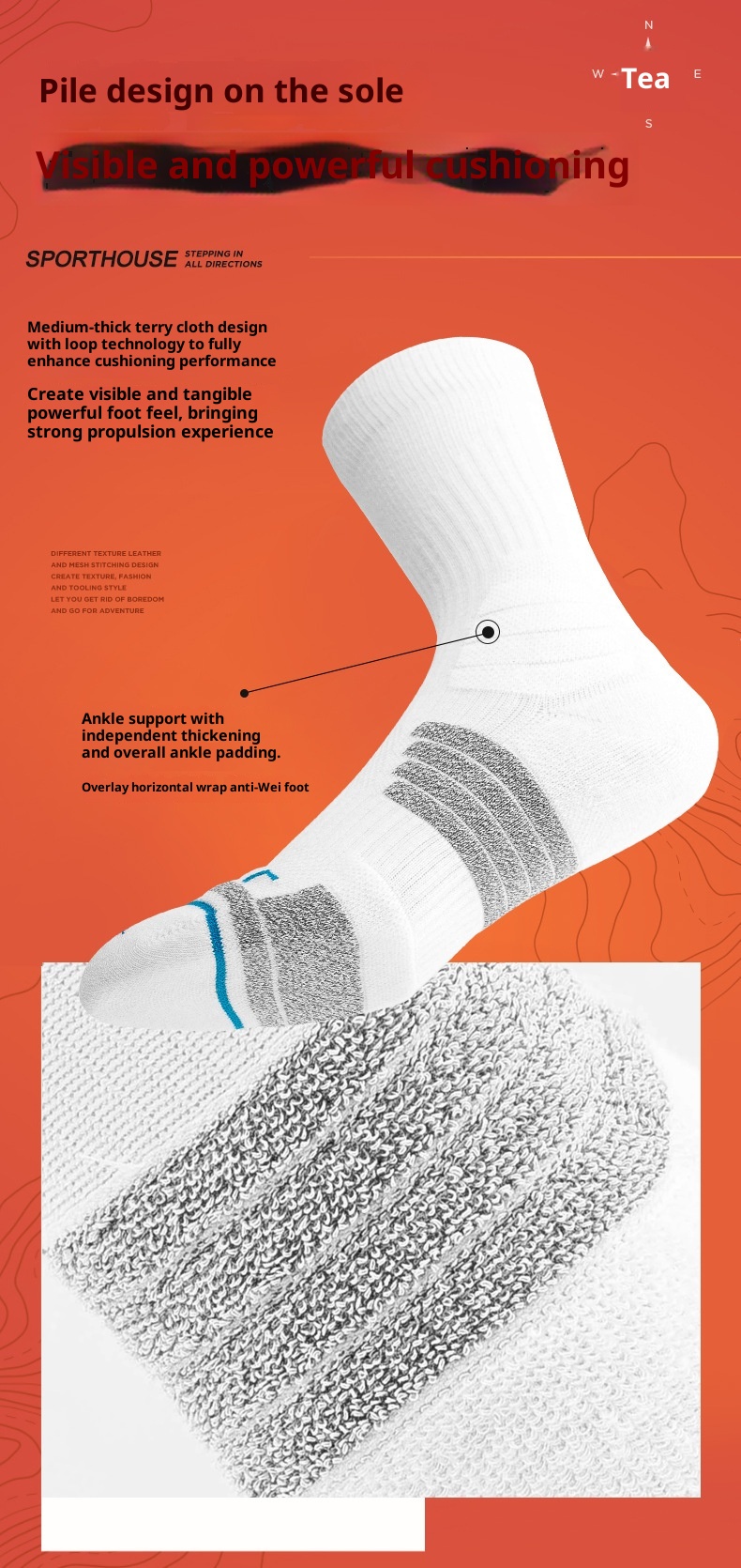 ActiveGo ActiveGo Sport's House Men's Mid-Calf COOLMAX Quick-Dry Breathable Fabric Hiking Climbing Sports Socks_voghion.com