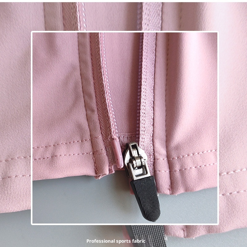 ActiveGo Yoga Abbigliamento Giacca con cerniera Manica lunga Outdoor Running Fitness Training Abbigliamento sportivo Asciugatura rapida Slim Fit Top dimagrante_voghion.com