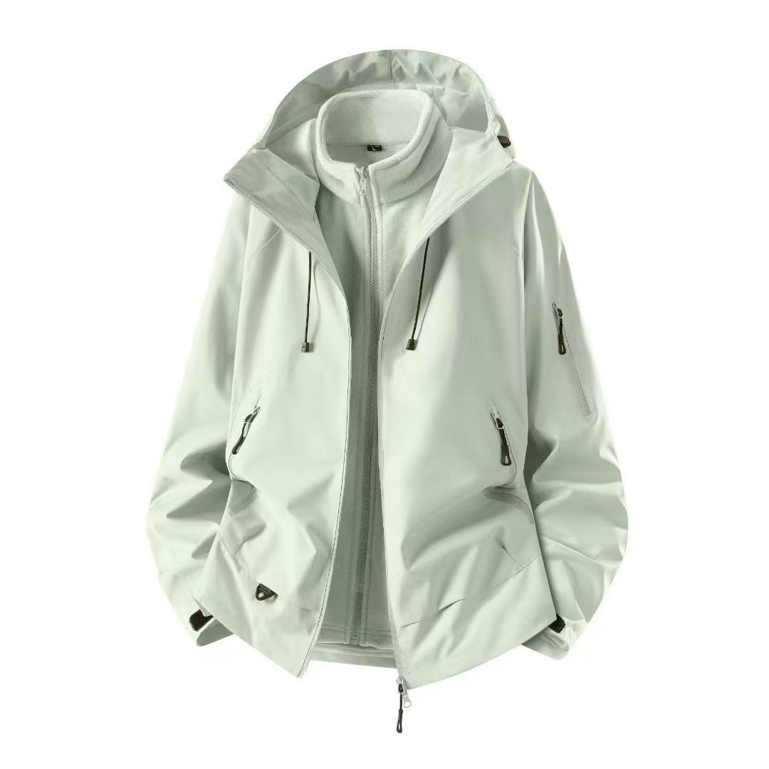 ActiveGo 2025 Herbst/Winter Neue 3-in-1 Kamelfarbene Unisex Outdoor-Modejacke Dopamin_voghion.com