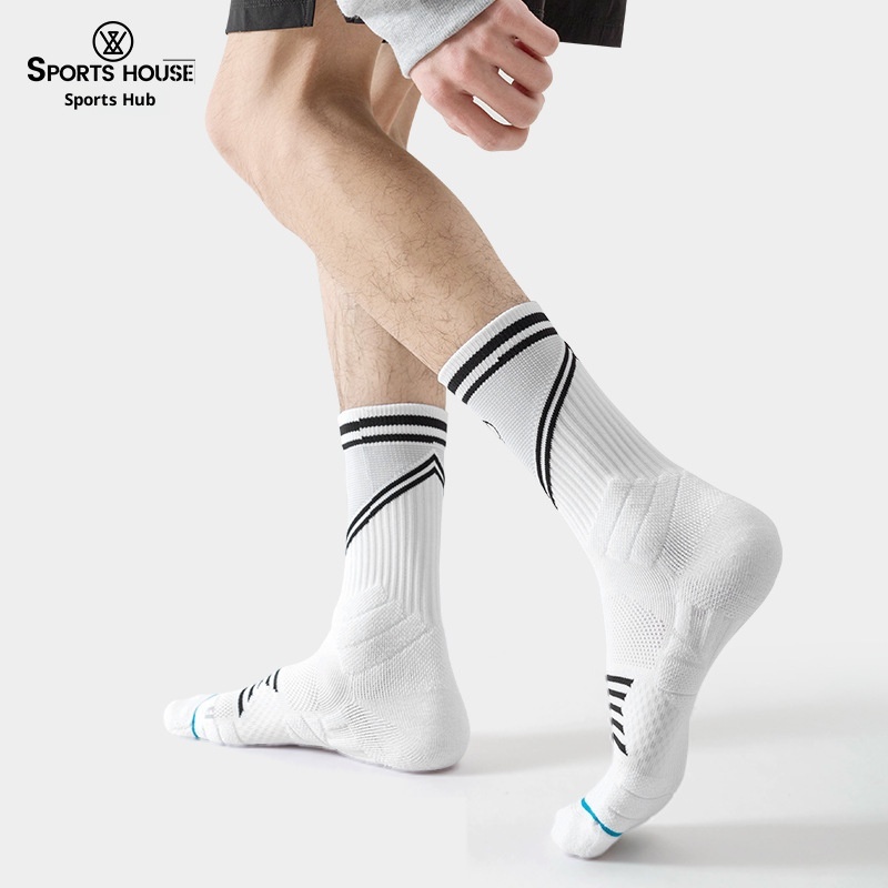 ActiveGo ActiveGo Sport's House Men's Mid-Calf Spring Summer Hiking Professional Breathable Towel Bottom Sports Socks_voghion.com