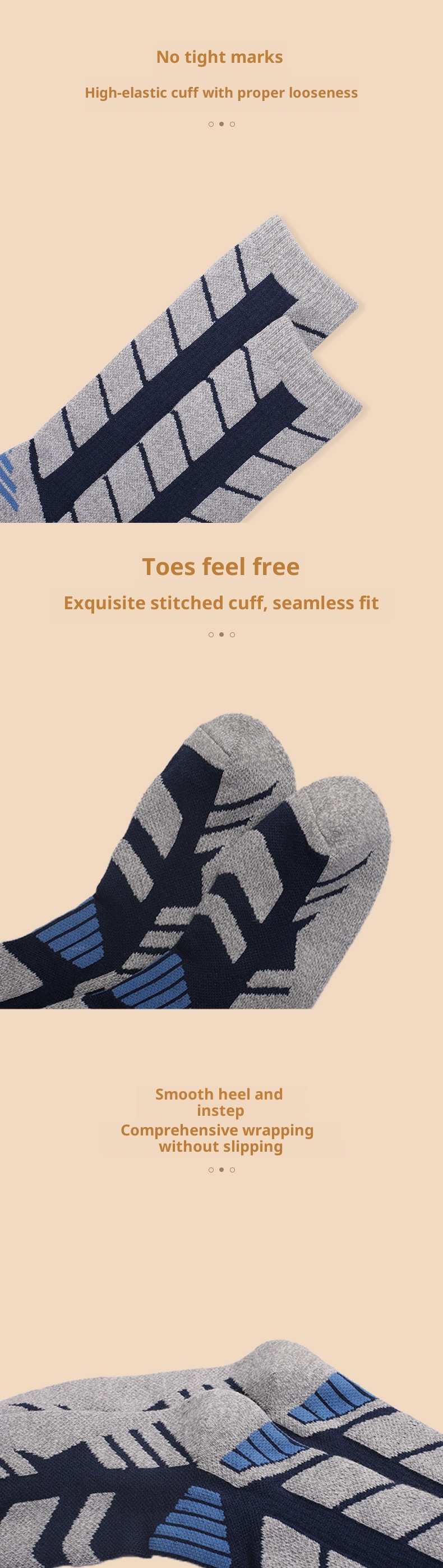 ActiveGo ActiveGo Long Snow Autunno Inverno Outdoor Sci Escursionismo Sport Asciugamano Casual Calzini da sci in lana merino_voghion.com