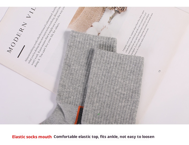 ActiveGo Two Wolves Outdoor Mid-Calf Thickened Towel Sweat-Saugen Odor-Resistent Sports Base Hiking Trekking Herrensocken_voghion.com