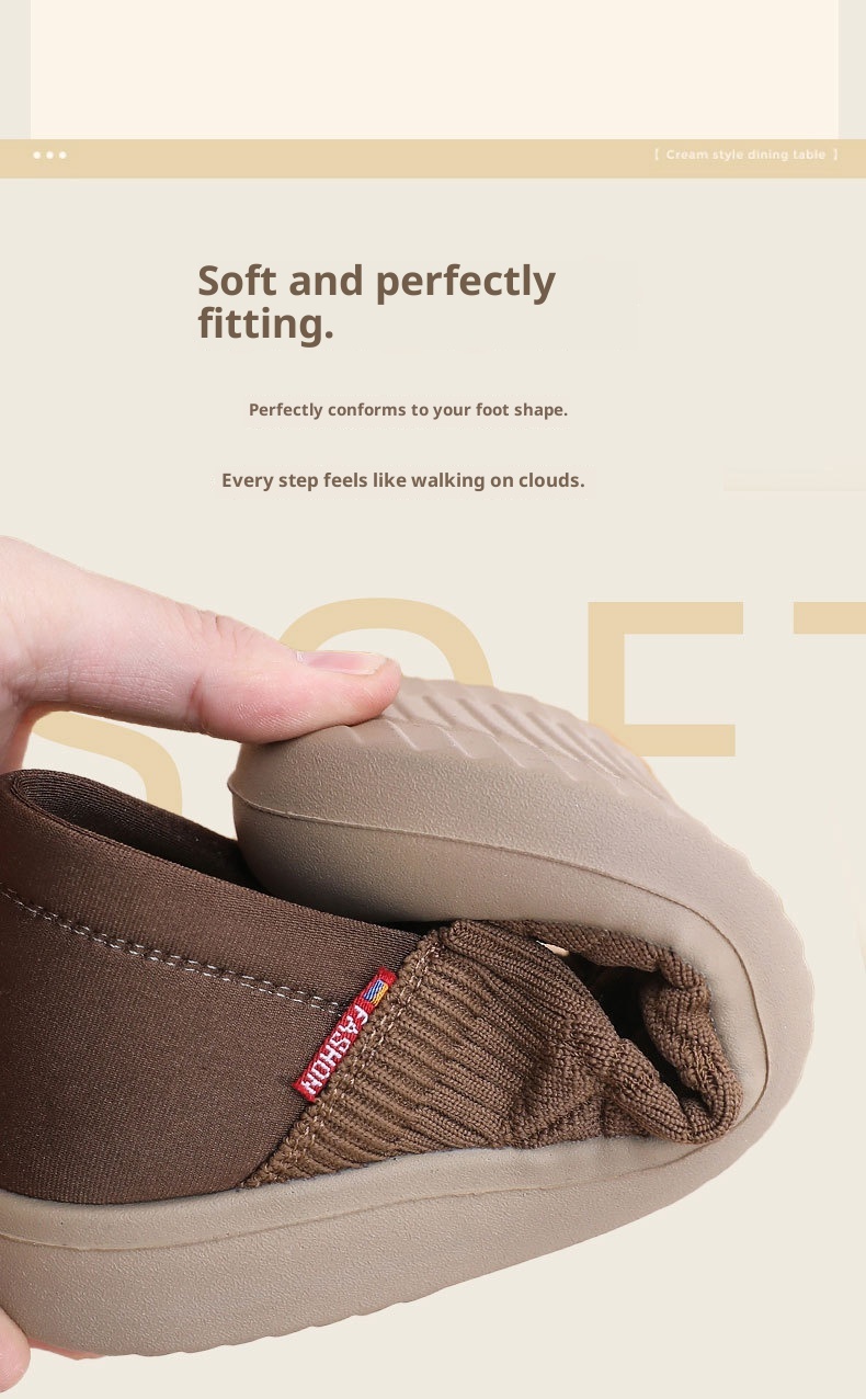 ShoeGlobe Frühjahr/Herbst Neue Damen-Slipper mit Stoffsohle, weicher Oberfläche, modisch, leicht, bequem, rutschfest, für Arbeit und Freizeit_voghion.com