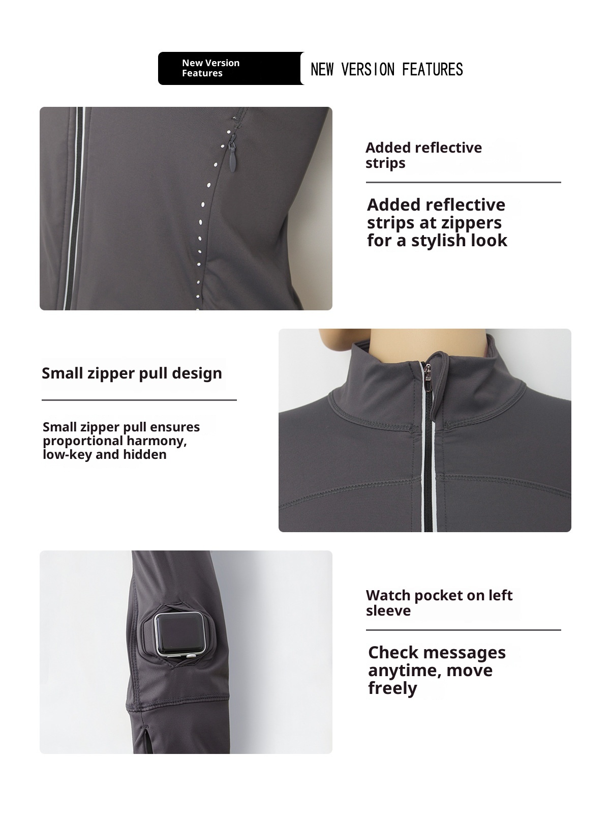 ActiveGo Sports Yoa Wear Donna Leggero e traspirante Cappotto Protezione UV Crema solare Tiht-fittin Outdoor Running Fitness_voghion.com