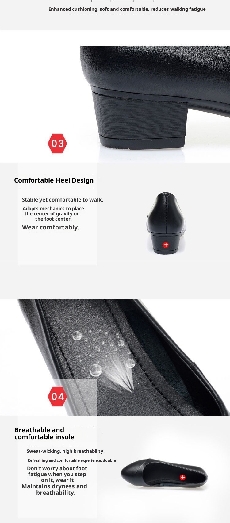 Mocassins en cuir ShoeVault, modèle printemps-automne, talon mi-haut et semelle souple, chaussures de travail pour femmes_voghion.com