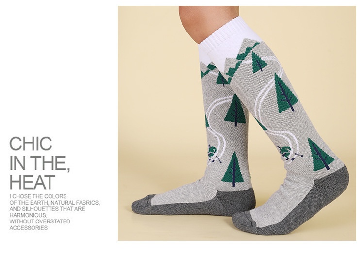 ActiveGo ActiveGo Autumn Winter Children's Ski Thickened Terry Knee Pads Shock Absorption Hiking Trekking Breathable Sports Thermal Socks_voghion.com