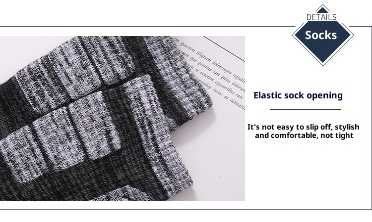 ActiveGo Two Wolves Outdoor Herren-Socken mit verdickter Frotteesohle, ideal zum Wandern im Herbst und Winter, schweißabsorbierend und deodorierend, mittelhoch geschnitten_voghion.com