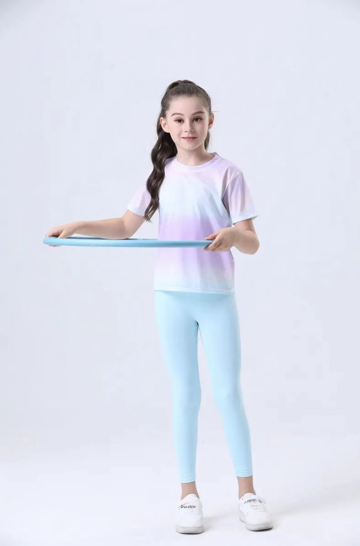 ActiveGo Summer Thin Girls Children Ice Silk Short Sleeve Quick-Drying Breathable Yoga Outdoor Casual Sports Training Fitness_voghion.com