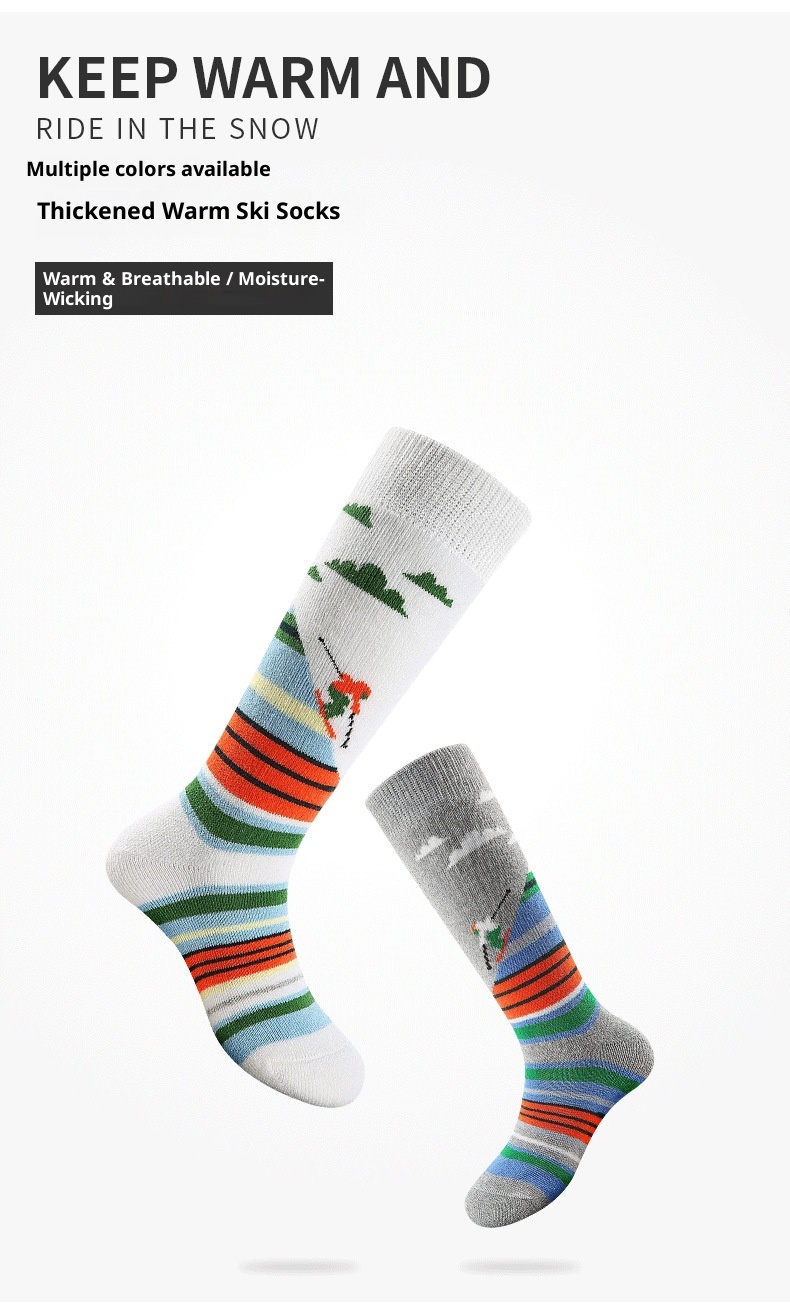 ActiveGo ActiveGo Professional Ski Long Tube Unisex Thickened Towel Bottom Autumn Winter Warm Hiking Outdoor Sports Socks_voghion.com