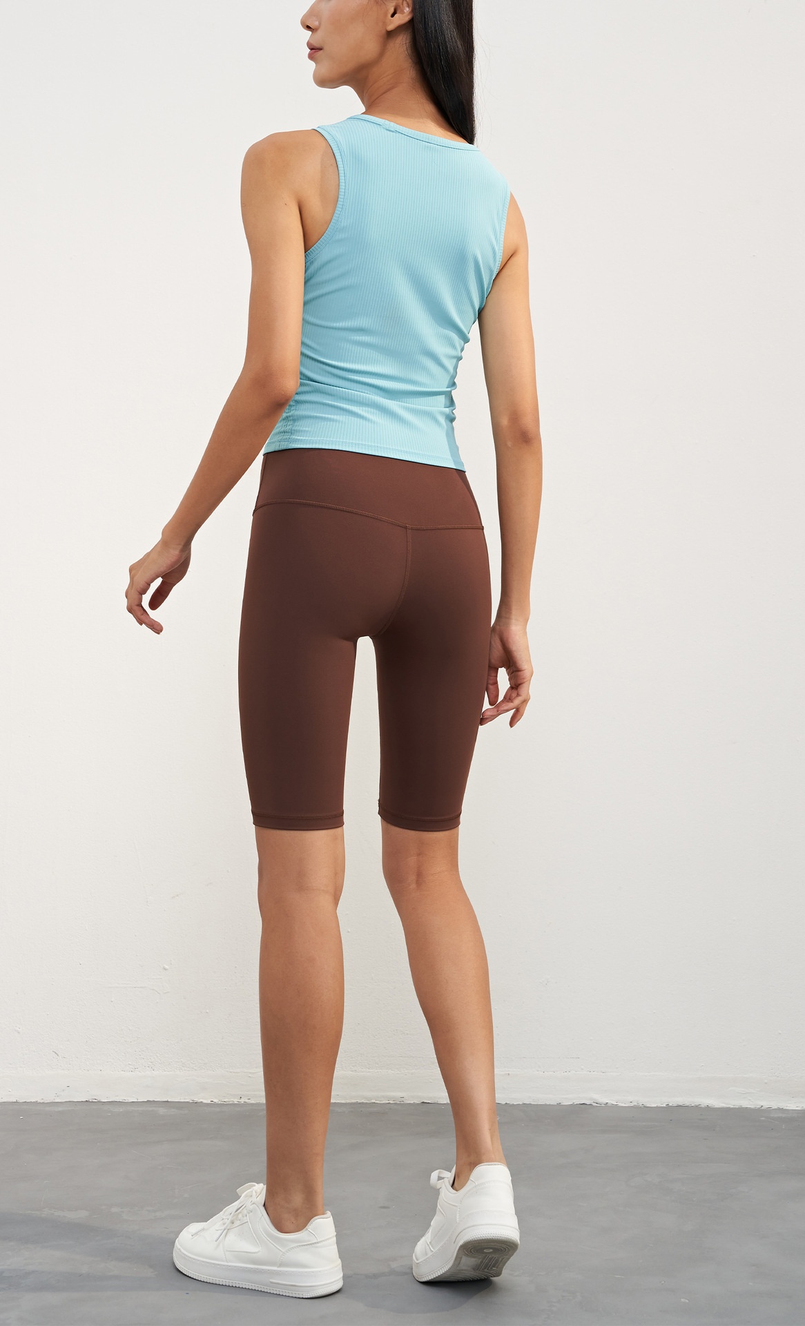 ActiveGo Nuls Débardeur côtelé transparent pour femme, amincissant, sans manches, sport, col rond, idéal pour l'été, le yoga et les activités de plein air_voghion.com