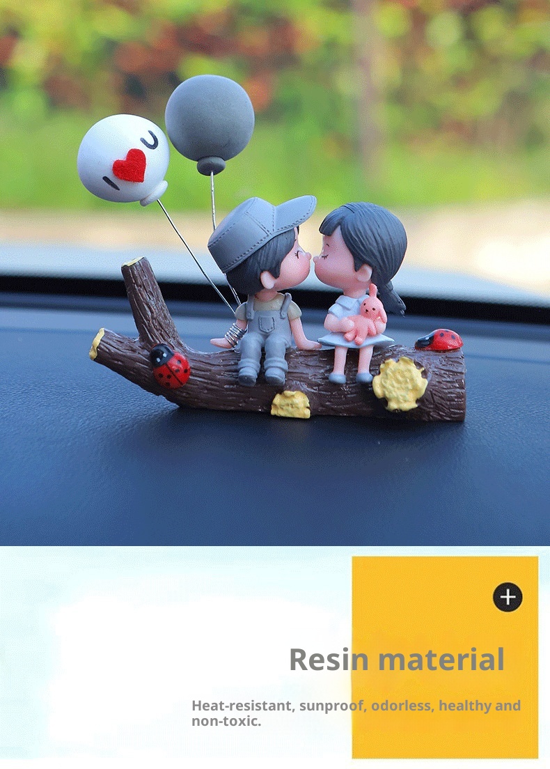 Little Deng Little Deng New Cute Tree Branch Couple Car Interior Cartoon Dashboard Balloon Decoration_voghion.com
