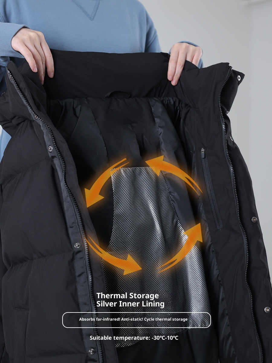 ChicShe Off-Season Mid-Length Daunenjacke, kurzer Stil, Unisex, knielang, dick gefüttert, Herbst/Winter 2025, neue Kollektion für Paare, lockere Passform_voghion.com