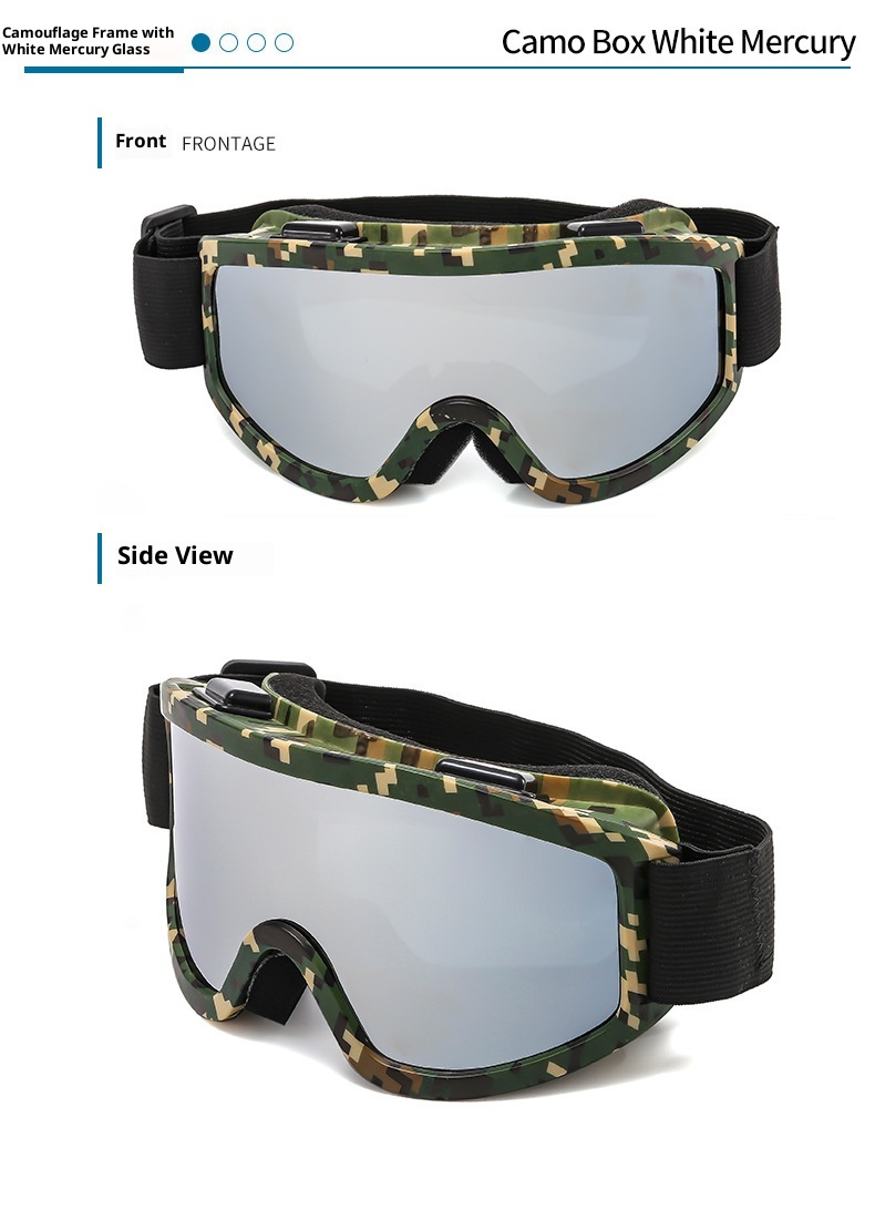 ActiveGo Cross-Border Neue doppellagige Antibeschlag-Bergsteiger-Skibrille für Outdoor-Aktivitäten, großer Rahmen, winddicht, sandfarben, polarisiert_voghion.com