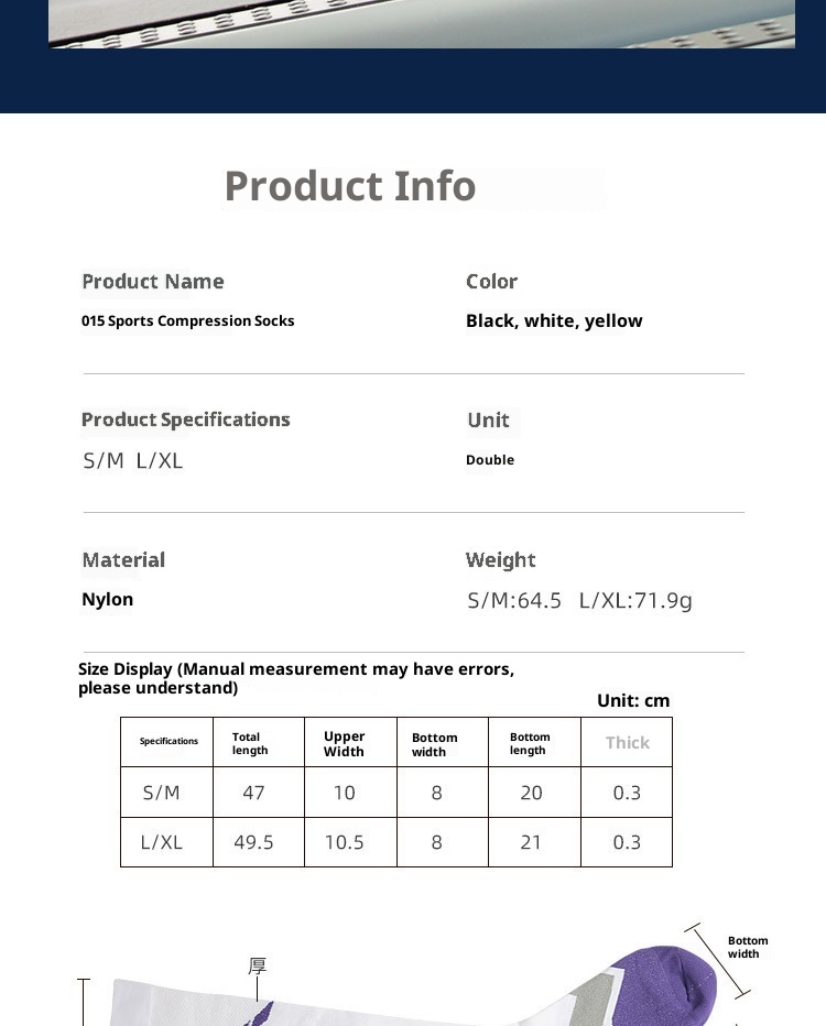 ActiveGo ActiveGo New Compression Outdoor Cycling Climbing Marathon Running Pressure Men And Women Long Tube Leg Protection Sports Socks_voghion.com