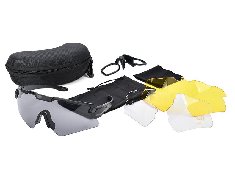 Lunettes tactiques ActiveGo en stock, vente directe d'usine, pour passionnés de tir militaire, CS, cyclisme et activités de plein air, résistantes au vent et aux chocs._voghion.com