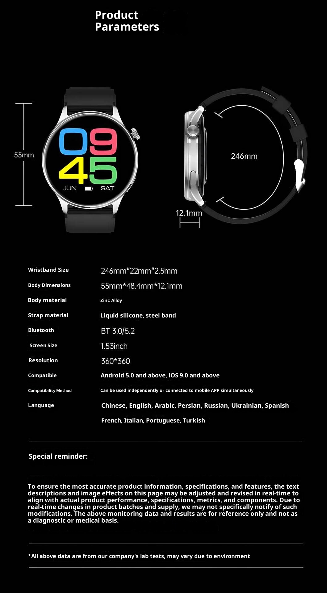 New Smart Watch High Edition Bluetooth Call Sports Navigation Dual Payment Multi-Function Bracelet_voghion.com