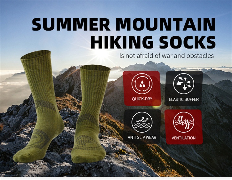 ActiveGo ActiveGo RBAO Vente directe Chaussettes fines de randonnée extérieure 047 Été Automne Trekking Course à pied Alpinisme mi-mollet_voghion.com