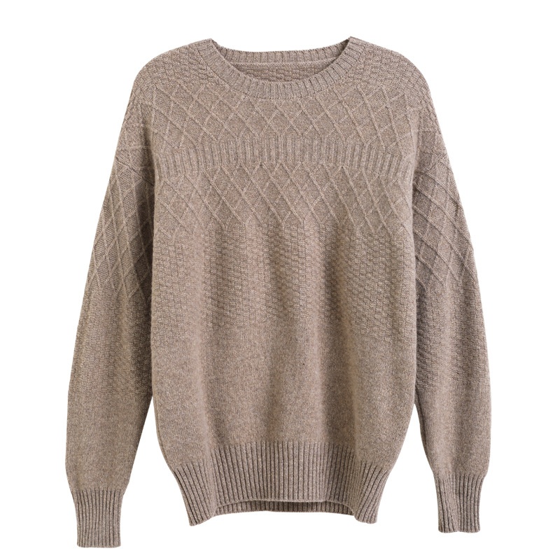 GraceChic GraceChic GraceChic Autunno Inverno Lana Per Donna Maglia Base Larga Ispessita 2021 Nuovo Maglione Dimagrante Tinta Unita Cashmere Parte Superiore Interna_voghion.com