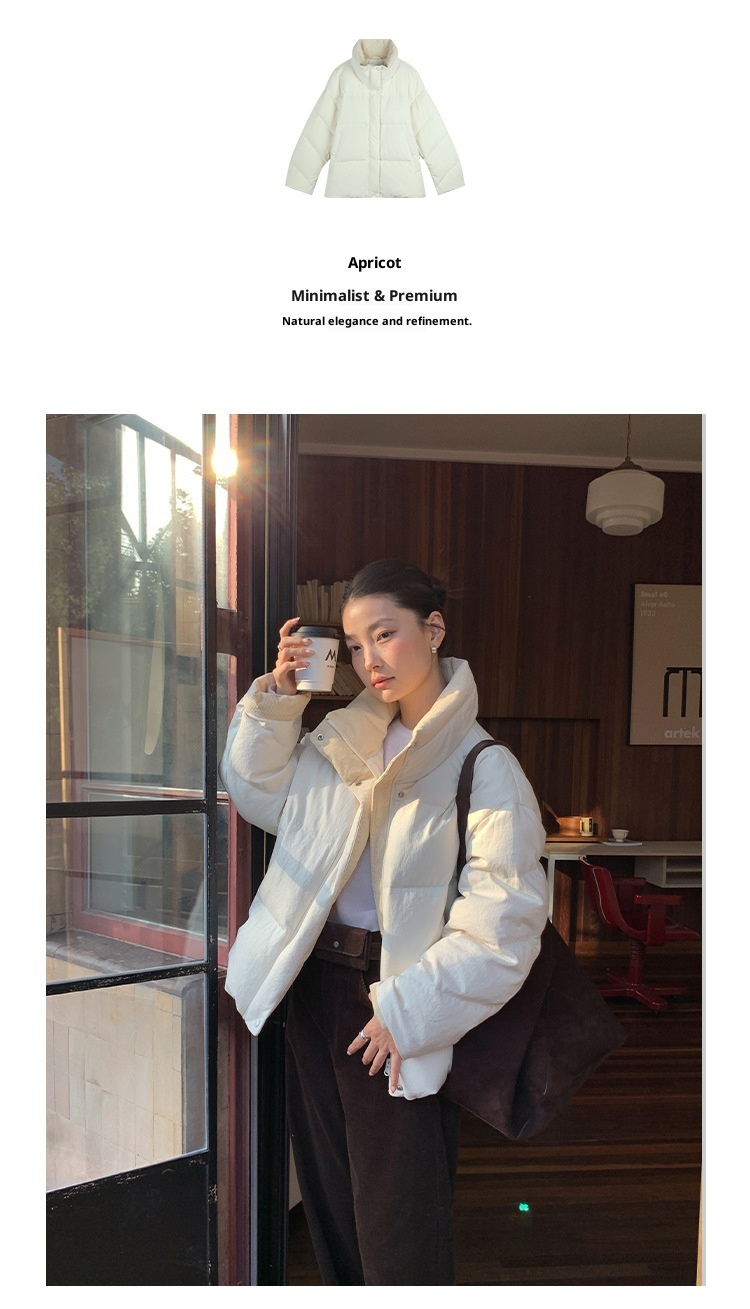 ChicShe Mulan Loose Jacket For Women 2025 Thirteen Lines Winter New Warm White Duck Down Coat 52928Y_voghion.com