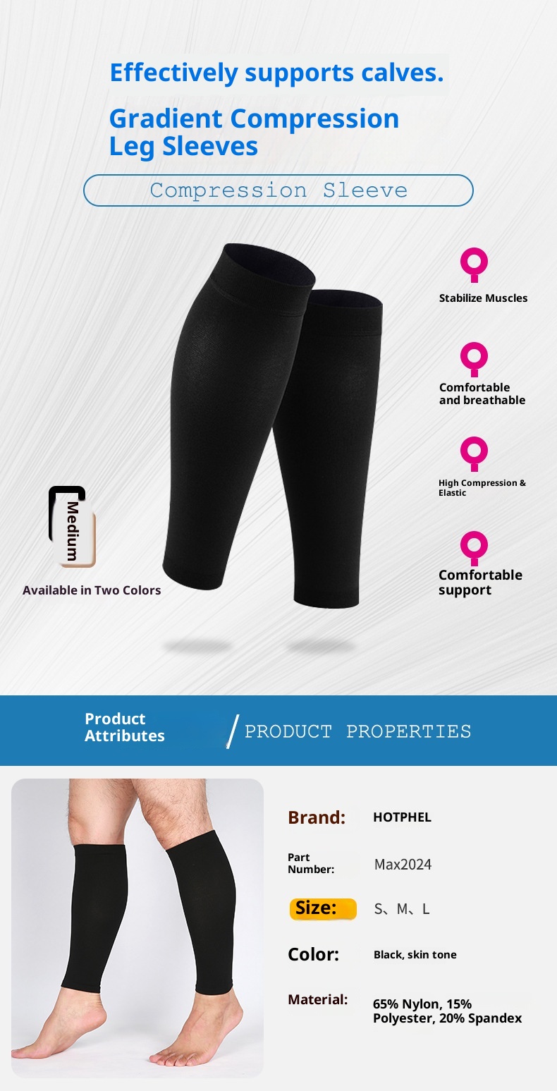 ActiveGo ActiveGo Maxx Professional Calf Waterproof Swelling Leg Sleeves Outdoor Sports Cycling Mountaineering Compression Socks Wholesale_voghion.com