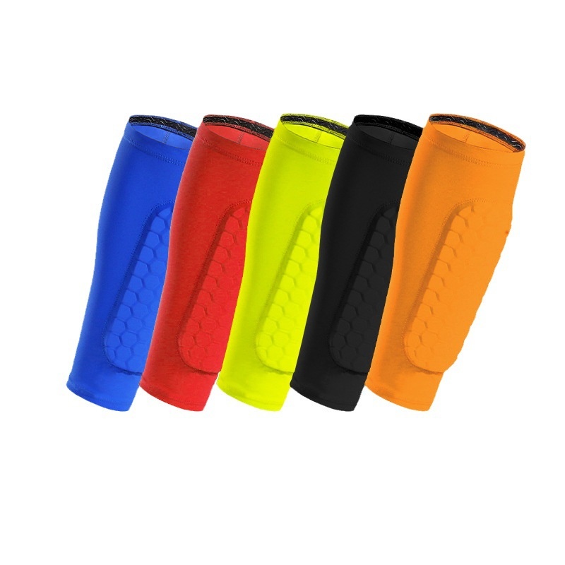 ActiveGo ActiveGo Coprigambe per sport all'aria aperta a nido d'ape da calcio transfrontaliero Calzino traspirante Protezione per polpaccio anticollisione Attrezzatura protettiva_voghion.com