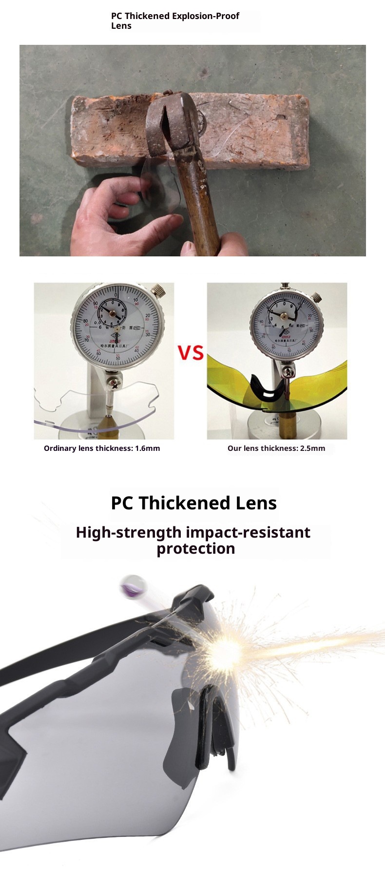 Lunettes tactiques ActiveGo en stock, vente directe d'usine, pour passionnés de tir militaire, CS, cyclisme et activités de plein air, résistantes au vent et aux chocs._voghion.com