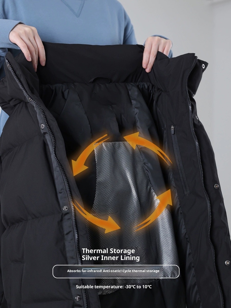 ChicShe Off-Season Mid-Length Daunenjacke, kurzer Stil, Unisex, knielang, dick gefüttert, Herbst/Winter 2025, neue Kollektion für Paare, lockere Passform_voghion.com