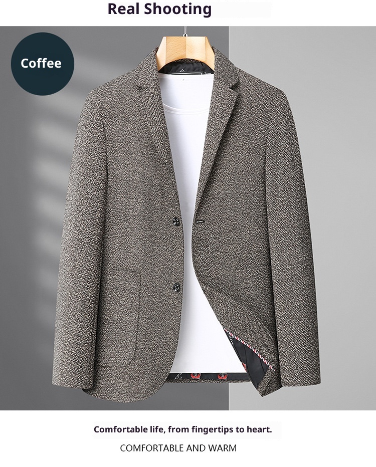 1 Extra Large Men's Suit Jacket Spring Autumn Business Plus Size Loose Fit Big And Tall Casual Blazer_voghion.com