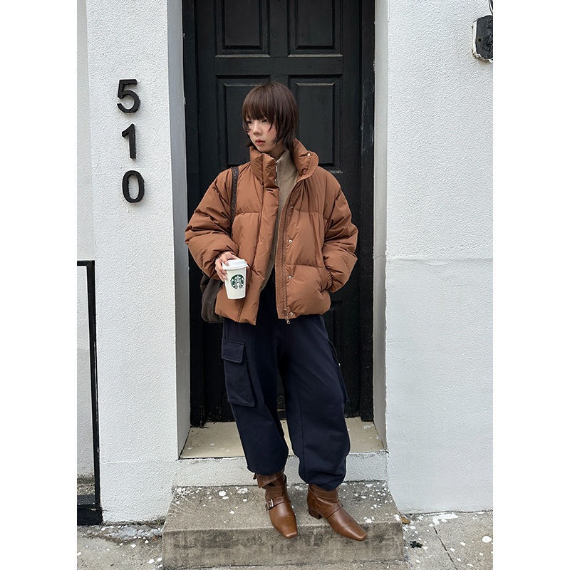 Chaqueta de plumón de pato blanca ChicShe Mulan Classic Bread 2025 Thirteen Lines Winter New 90 para mujer 202555980_voghion.com