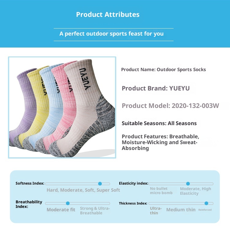 ActiveGo ActiveGo Nouvelles chaussettes de sport professionnelles unisexes pour la randonnée, la course à pied, le cyclisme et l'extérieur. Absorbantes et respirantes._voghion.com