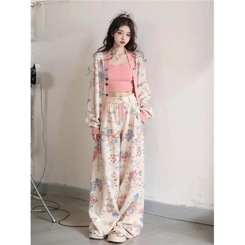 001 Salt Style Sportkledingset voor dames 2024 Nieuwe herfst Losse mode Streetwear Sweatshirt Casual Tweedelige hardlooptrend_voghion.com