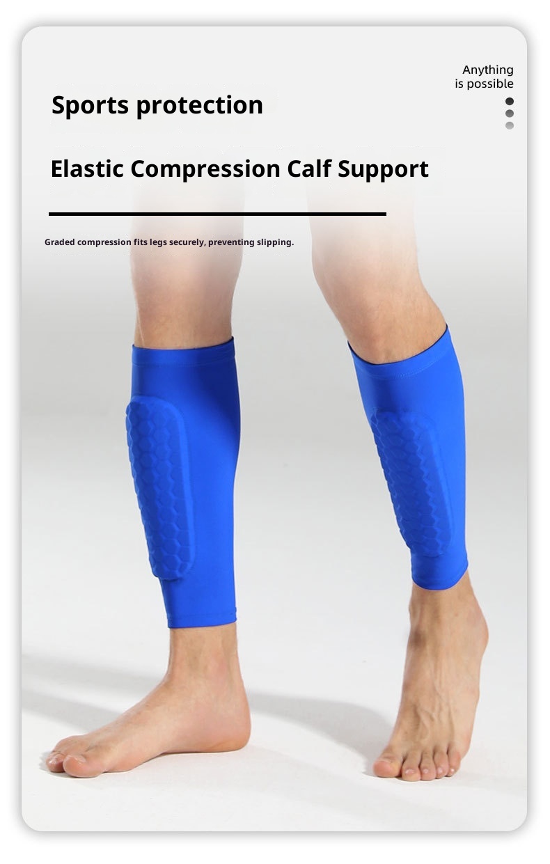 ActiveGo ActiveGo Coprigambe per sport all'aria aperta a nido d'ape da calcio transfrontaliero Calzino traspirante Protezione per polpaccio anticollisione Attrezzatura protettiva_voghion.com