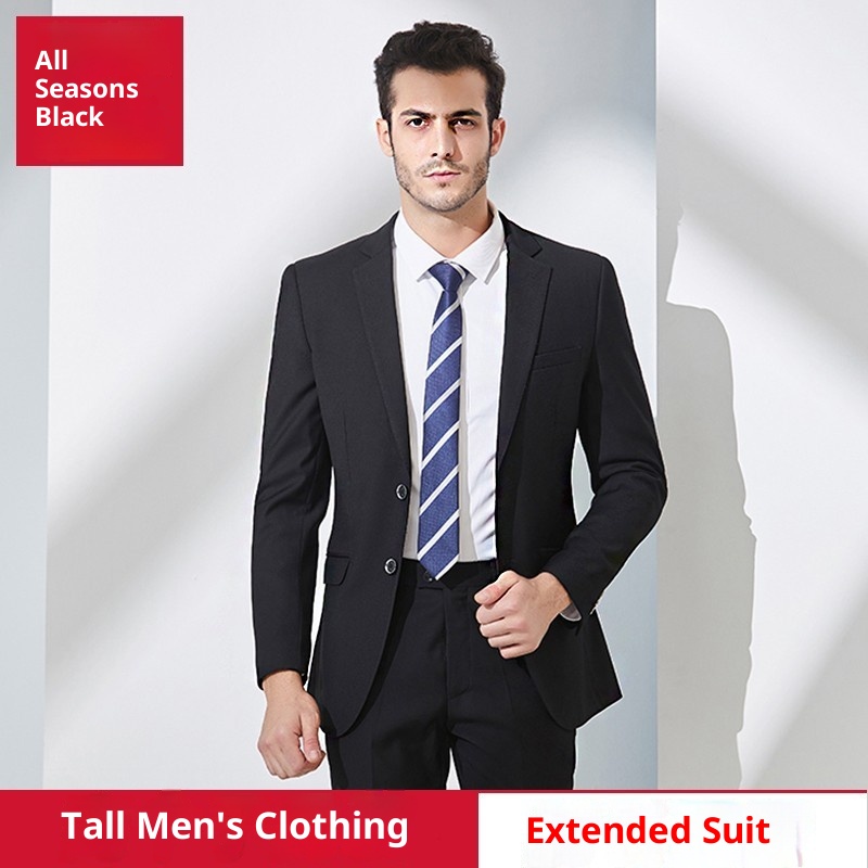 Costume sur mesure pour jeune homme de grande taille, idéal pour les jeunes professionnels. Costume de mariage pour marié, modèle 1828._voghion.com