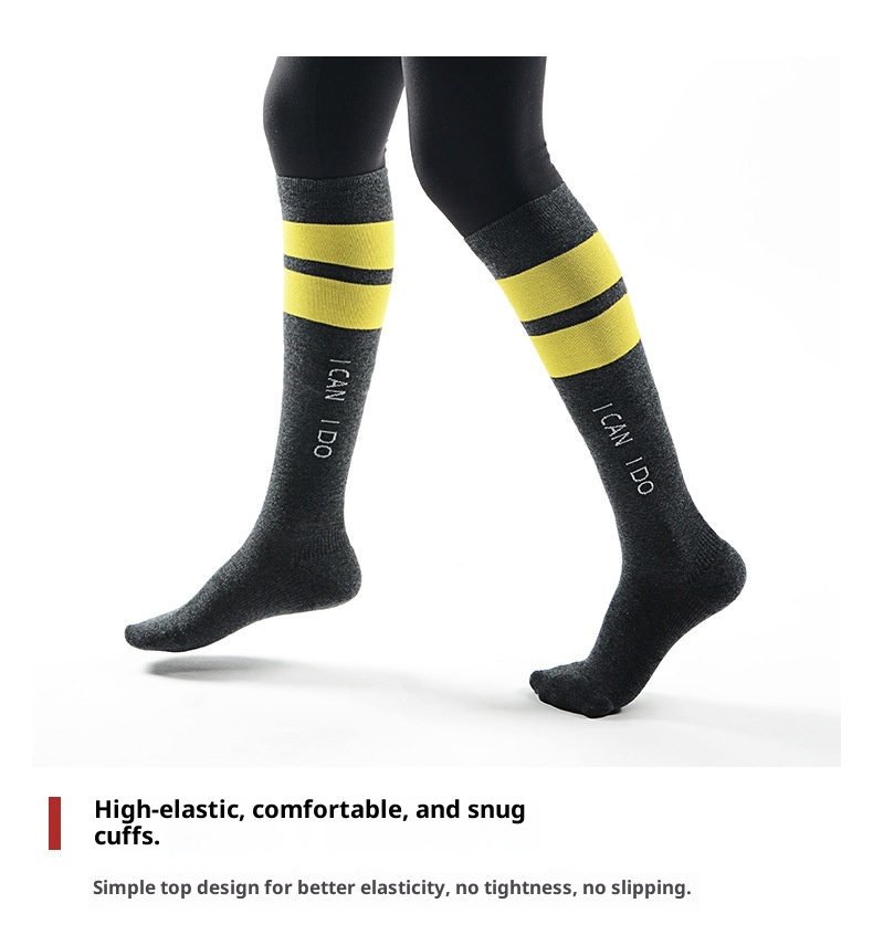 ActiveGo ActiveGo Meikan Wide Stripe Sports Long Couple Outdoor High Tube Terry Cushion Quick Dry Micro Pressure Jump Exercise Socks_voghion.com