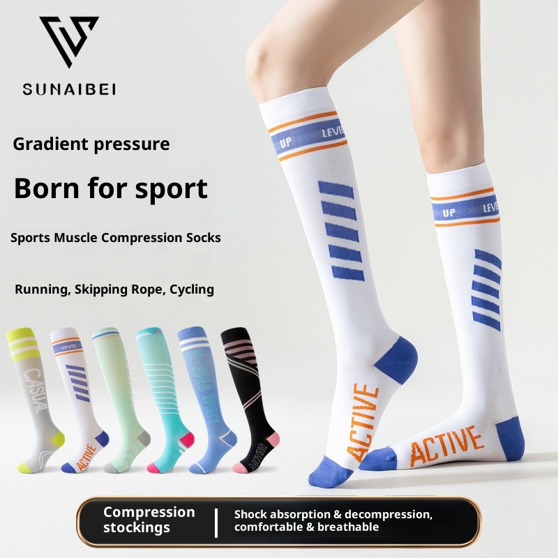 ActiveGo ActiveGo Compression Sports Donna, Calzini a compressione professionali per corsa, salto con la corda, fitness, ciclismo, escursionismo, gambe snellenti_voghion.com