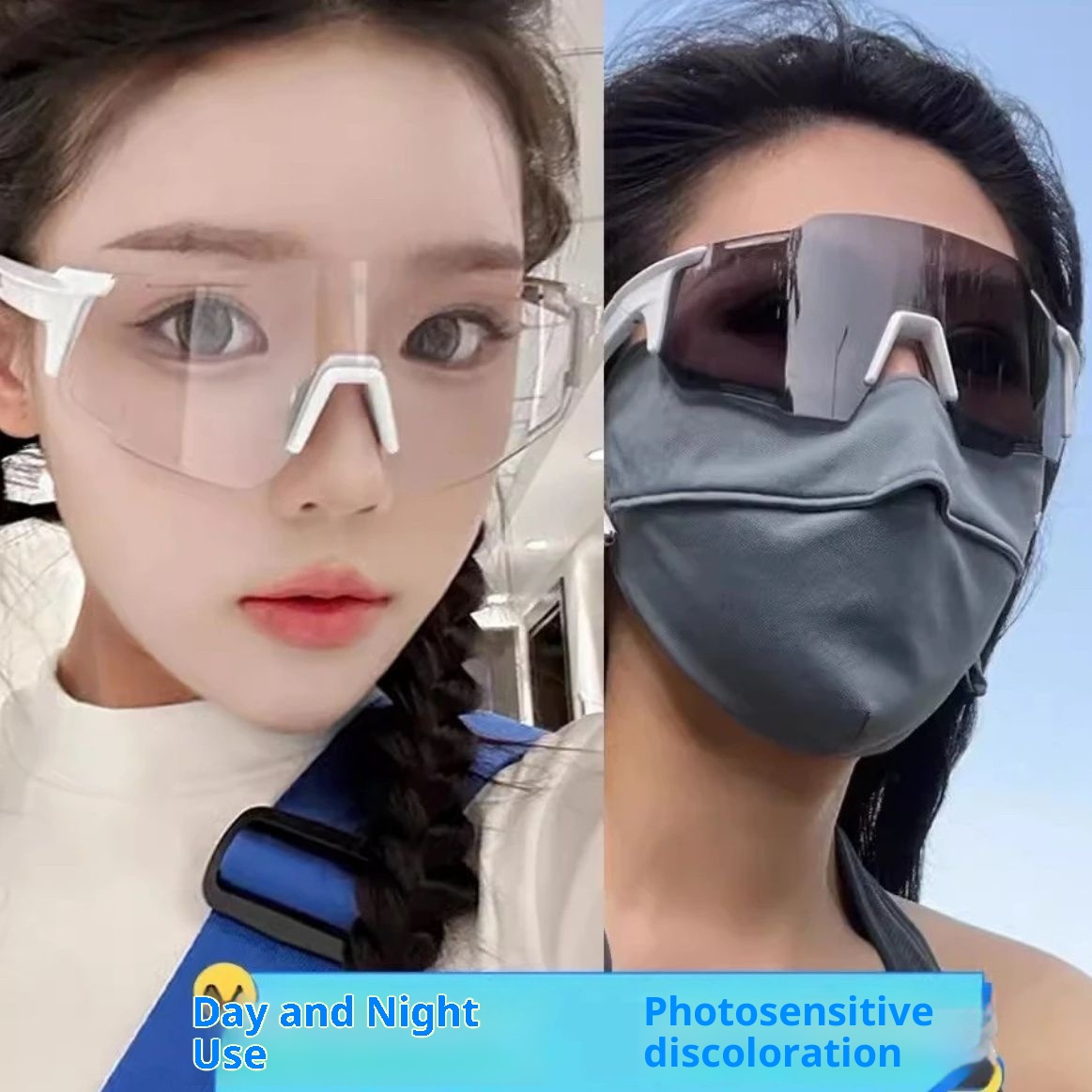 Occhiali da ciclismo antivento ActiveGo, per sport all'aria aperta, alpinismo, cambio colore giorno e notte, semplici occhiali da arrampicata anti-UV_voghion.com