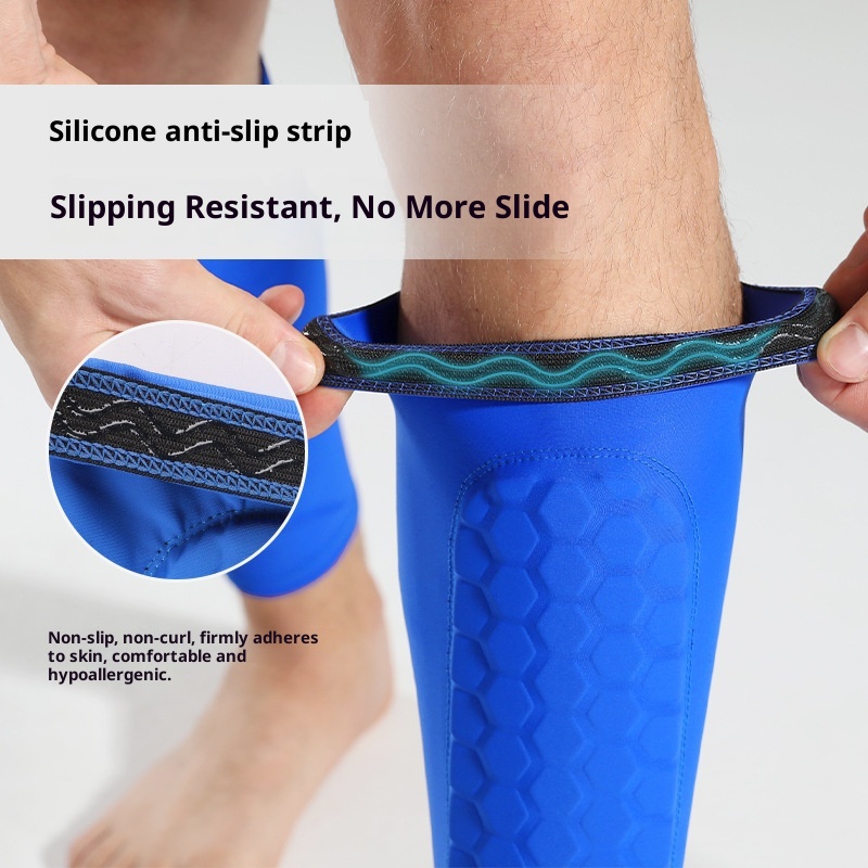 ActiveGo ActiveGo Coprigambe per sport all'aria aperta a nido d'ape da calcio transfrontaliero Calzino traspirante Protezione per polpaccio anticollisione Attrezzatura protettiva_voghion.com