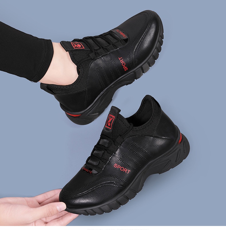 ShoeGlobe Automne-Hiver 2024 - Nouveautés Chaussures Femme Décontractées en Cuir, Semelle Souple, Doublure Polaire, Chaudes et Confortables - Chaussures de Bureau_voghion.com