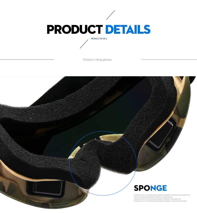 ActiveGo Cross-Border Neue doppellagige Antibeschlag-Bergsteiger-Skibrille für Outdoor-Aktivitäten, großer Rahmen, winddicht, sandfarben, polarisiert_voghion.com