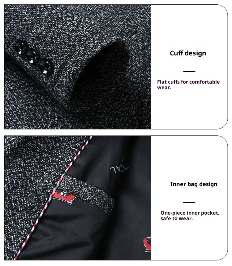 1 Extra Large Men's Suit Jacket Spring Autumn Business Plus Size Loose Fit Big And Tall Casual Blazer_voghion.com