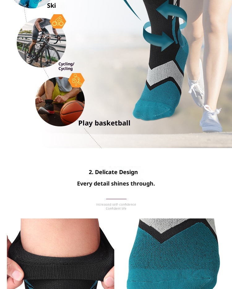ActiveGo ActiveGo New Compression Outdoor Cycling Climbing Marathon Running Pressure Men And Women Long Tube Leg Protection Sports Socks_voghion.com