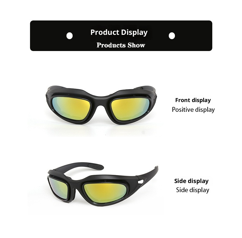 Set di occhiali tattici ActiveGo C5, per ciclismo, alpinismo, antivento, CS, antiproiettile, da tiro, alla moda_voghion.com