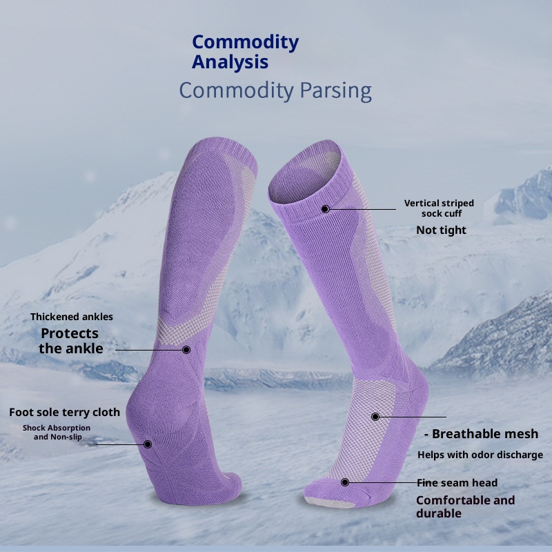 ActiveGo ActiveGo Mingjun Adult Outdoor Ski Long Tube Thickened Snow Comfortable Terry Hiking Winter Warm Socks_voghion.com