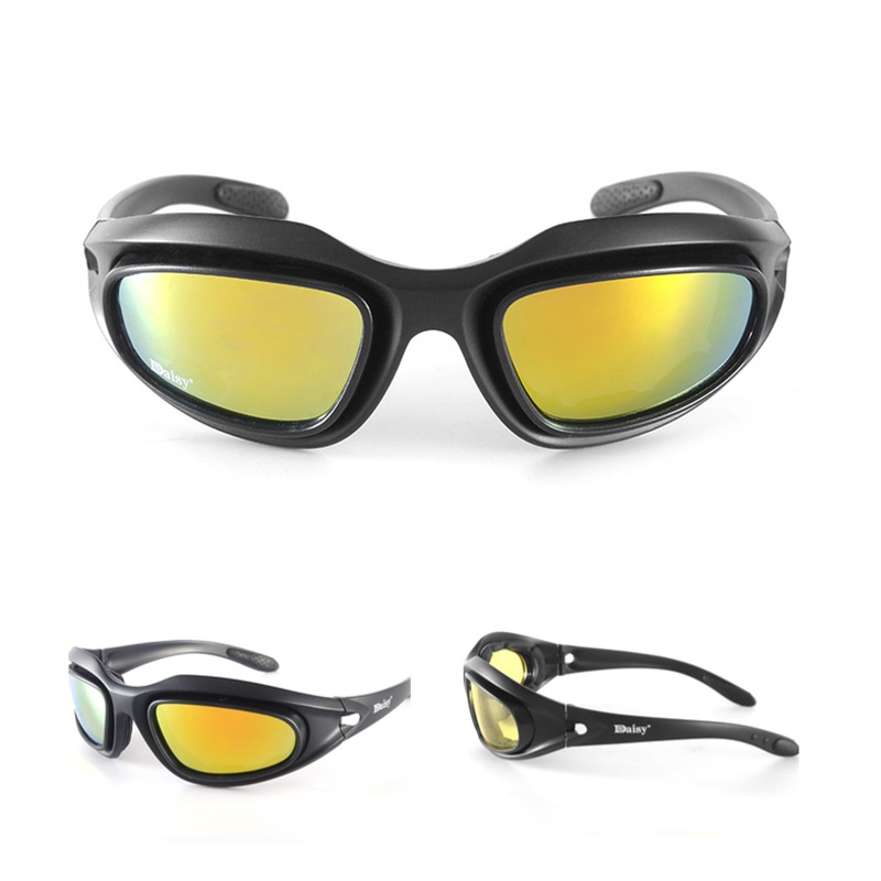 Set di occhiali tattici ActiveGo C5, per ciclismo, alpinismo, antivento, CS, antiproiettile, da tiro, alla moda_voghion.com