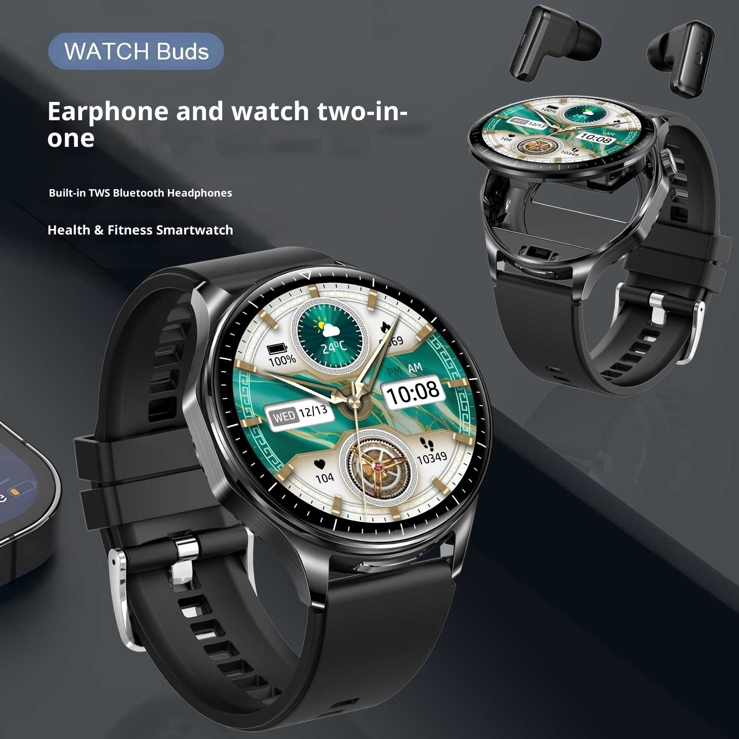 TWS High-end Earphone Call Two-in-one Smart Watch Music Blood Pressure Heart Rate Monitor Bracelet Payment_voghion.com